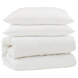 Vidaxl dekbed set met kussen 3 pcs wit microfiber en dons feather