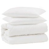 Vidaxl dekbed set met kussen 3 pcs wit microfiber en dons feather