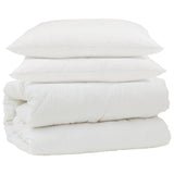 Vidaxl dekbed set met kussen 3 pcs wit microfiber en dons feather