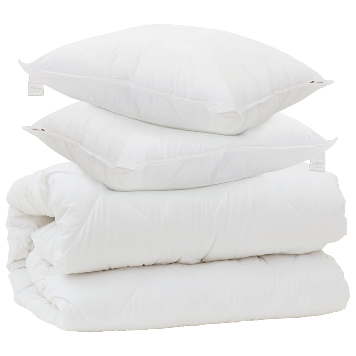 Vidaxl dekbed met kussens met kussen 3 pcs wit microvezel