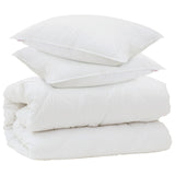 Vidaxl dekbed met kussens met kussen 3 pcs wit microvezel