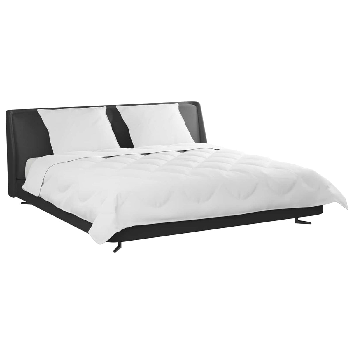 Vidaxl dekbed met kussens met kussen 3 pcs wit microvezel