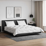 Vidaxl dekbed met kussens met kussen 3 pcs wit microvezel