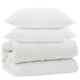 Vidaxl dekbed met kussens met kussen 3 pcs wit microvezel