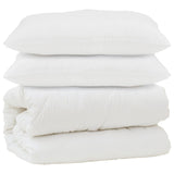 Vidaxl dekbed met kussen 3 pcs wit microfibre