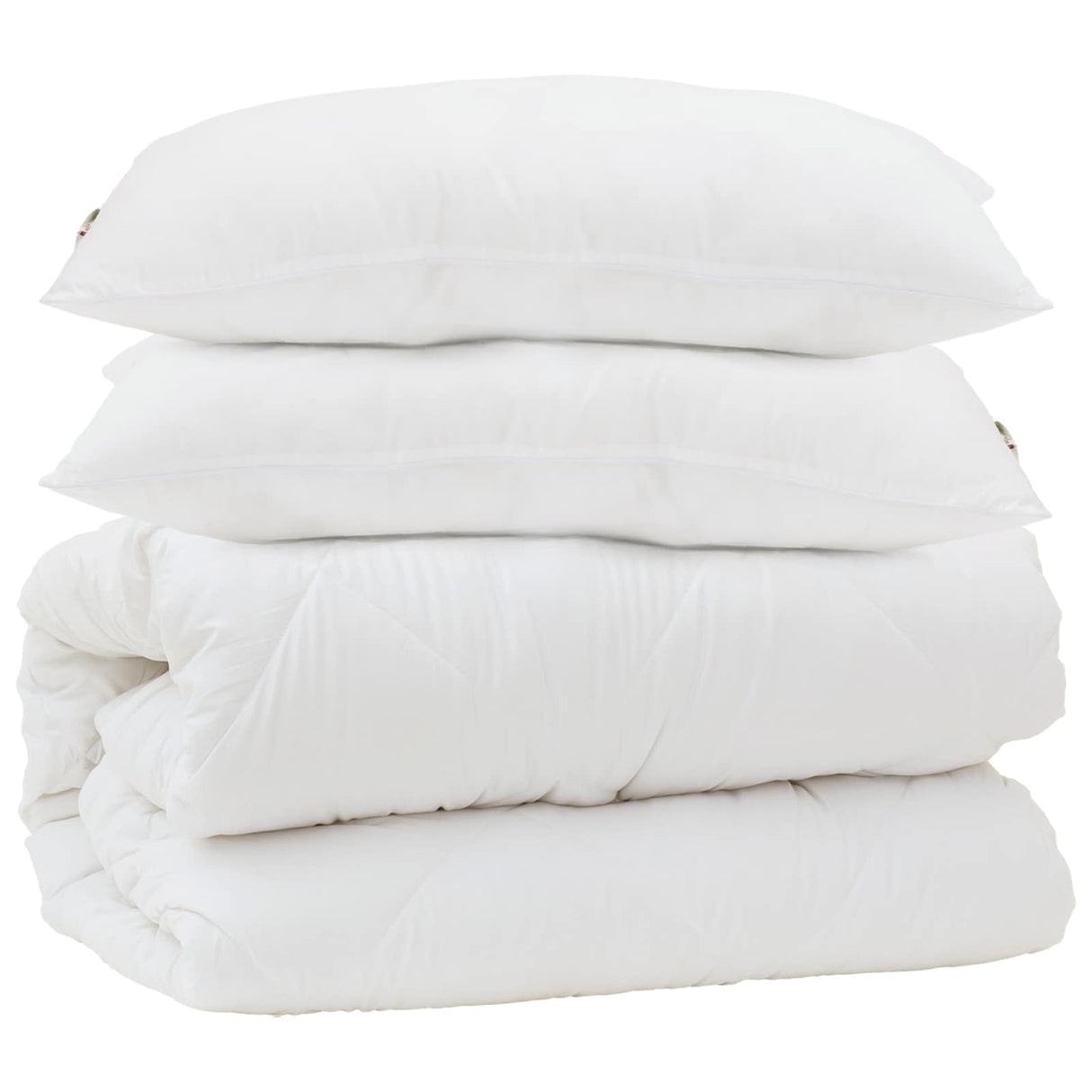 Vidaxl dekbed met kussen 3 pcs wit microfibre