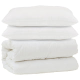 Vidaxl dekbed met kussen 3 pcs wit microfibre