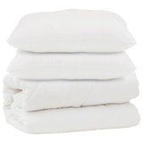Vidaxl dekbed met kussen 3 pcs wit microfibre