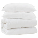 Vidaxl dekbed met kussen 3 pcs wit microfibre