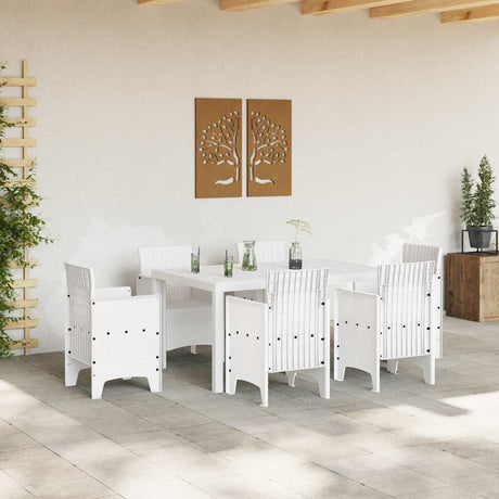 Vidaxl tuinstafel wit 150 x 100 x 73 cm poly rattan