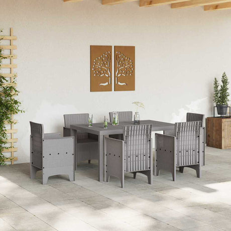 Vidaxl tuinstafel lichtgrijs 150 x 100 x 73 cm poly rattan