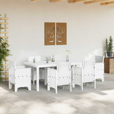 Vidaxl tuinstafel wit 200 x 100 x 73 cm poly rattan