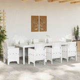 Vidaxl tuinstafel wit 250 x 100 x 73 cm poly rattan