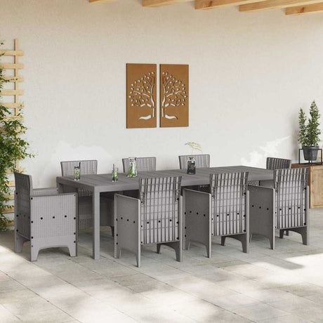 Vidaxl weerbestendige tuintafel lichtgrijs 250 x 100 x 73 cm