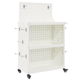 Vidaxl gereedschapswagen wit 65 x 35 x 111 cm koudgewalst staal