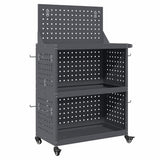 Vidaxl gereedschapswagen antraciet 65 x 35 x 111 cm koudgewalst staal