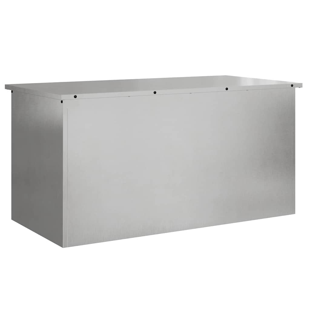 Vidaxl buitenopslagdoos zilver 100 x 50,5 x 50 cm staal
