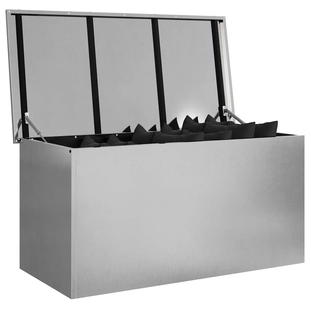 Vidaxl buitenopslagdoos zilver 100 x 50,5 x 50 cm staal