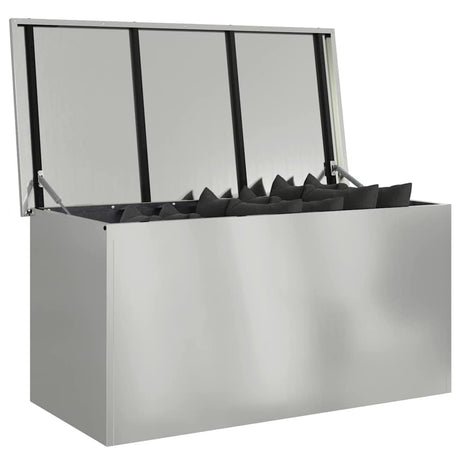 Vidaxl buitenopslagdoos zilver 100 x 50,5 x 50 cm staal