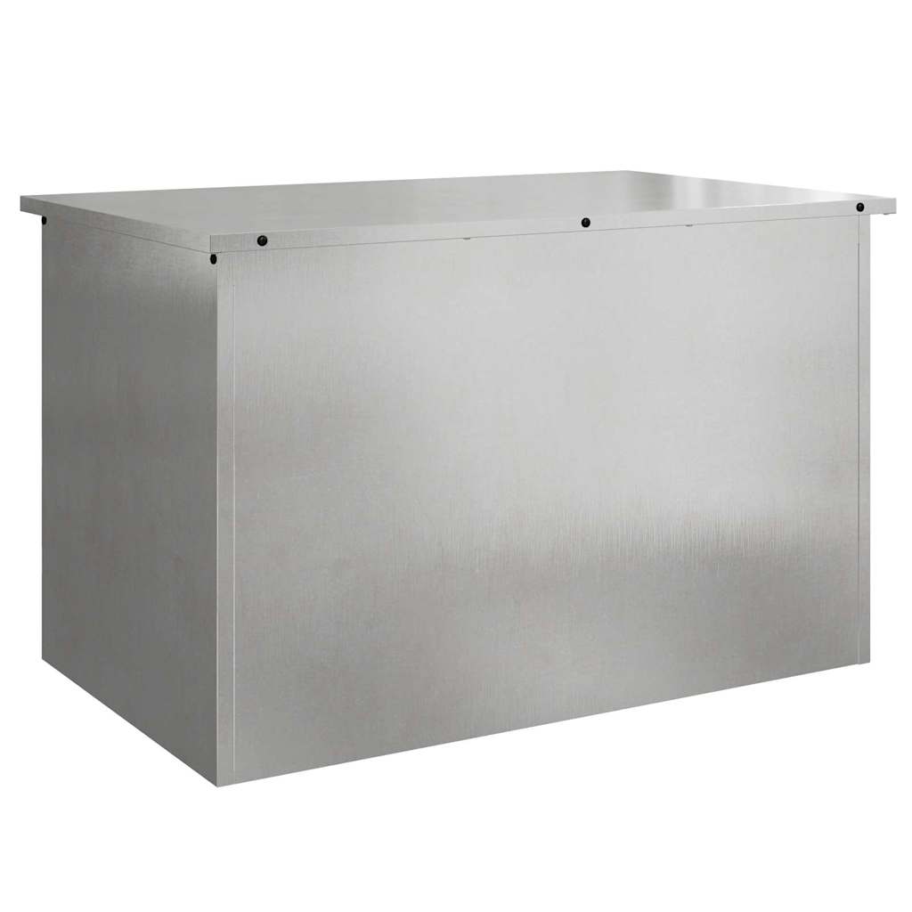 Vidaxl buitenopslagdoos zilver 80 x 50,5 x 50 cm staal