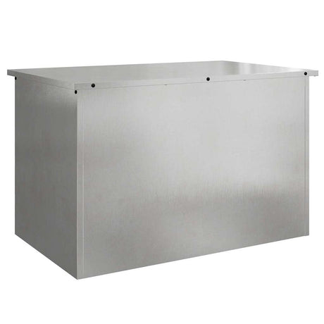 Vidaxl buitenopslagdoos zilver 80 x 50,5 x 50 cm staal