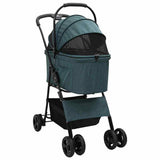 Vidaxl opvouwbare huisdierenwagen groen 81 x 47 x 99 cm polyester