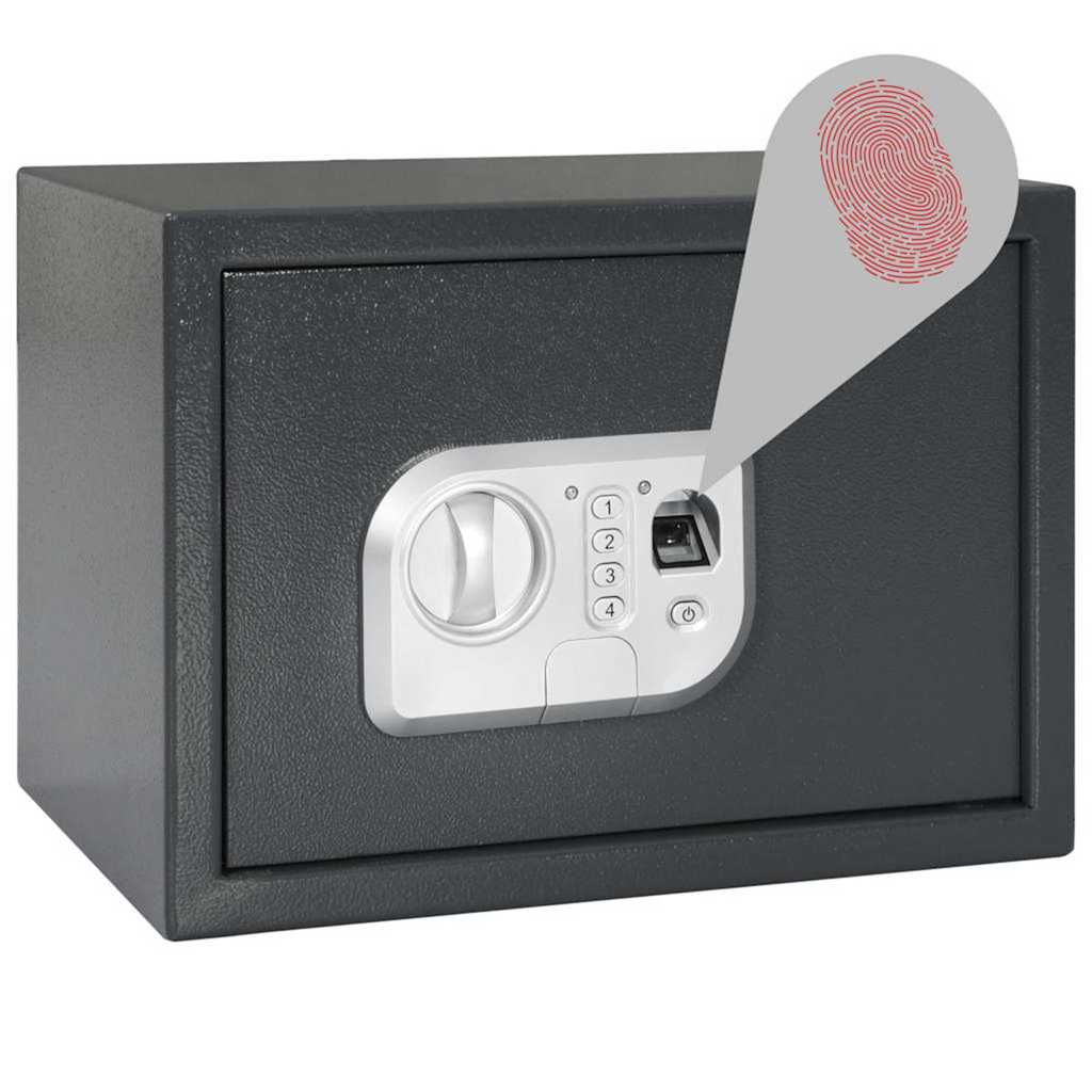 Vidaxl digitale kluis met slot donkergrijs 35 x 25 x 25 cm staal