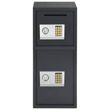 Vidaxl digitale kluis met slot donkergrijs 35 x 31 x 80 cm staal