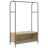 Vidaxl kledingrek bruin eiken 100 x 44 x 160 cm bewerkt hout