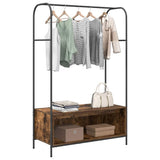 Vidaxl kledingrek bruin eiken 100 x 44 x 160 cm bewerkt hout