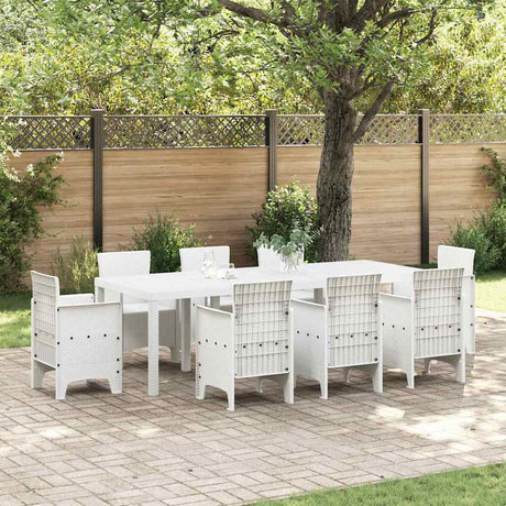 Vidaxl tuinstafel wit 250 x 100 x 73 cm poly rattan