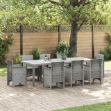 Vidaxl tuinstafel lichtgrijs 250 x 100 x 73 cm poly rattan