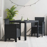 Vidaxl tuin eetset 3 st antraciet polypropyleen