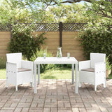 Vidaxl tuin eetset 3 st wit polypropyleen