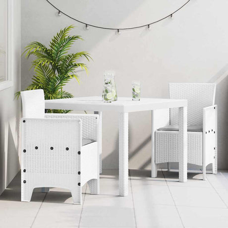 Vidaxl tuin eetset 3 st wit polypropyleen
