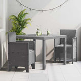 Vidaxl tuin eetset 3 st lichtgrijs polypropyleen
