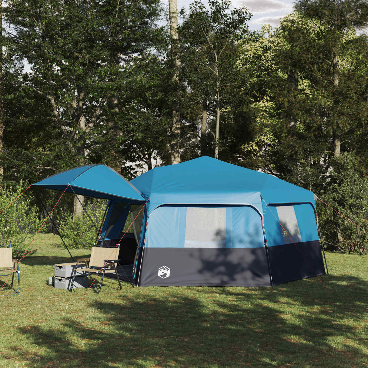 Vidaxl instant tent met regenhuif voor 12 personen met snelontgrendeling