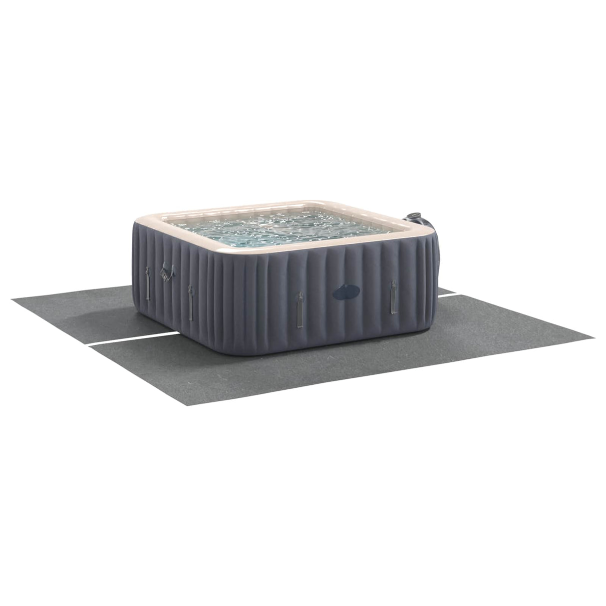 Vidaxl zwembad grondzeil lichtgrijs 274 x 274 x 0,1 cm
