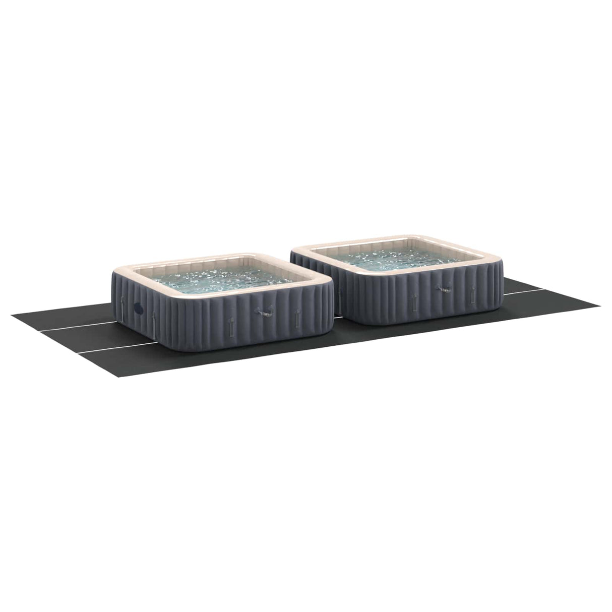 Vidaxl zwembad grondzeil zwart 750 x 372 x 0,1 cm niet-geweven stof
