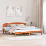 Vidaxl bedframe wasbruin 200 x 200 cm massief grenenhout