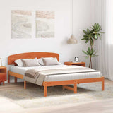 Vidaxl bedframe wasbruin 150 x 200 cm massief grenenhout