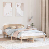 Vidaxl bedframe met hoofdeinde naturel 120 x 200 cm massief grenenhout