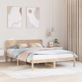 Vidaxl bedframe met hoofdeinde naturel 200 x 200 cm massief grenenhout