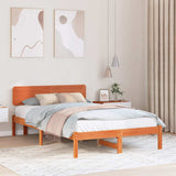 Vidaxl bedframe wasbruin 140 x 190 cm massief grenenhout