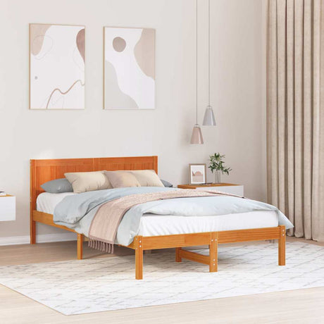 Vidaxl bedframe bruin 120 x 200 cm massief grenenhout