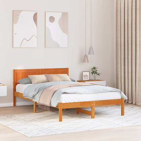 Vidaxl bedframe bruin 140 x 190 cm massief grenenhout