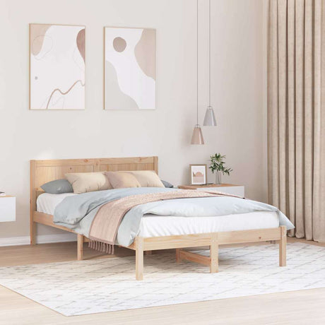 Vidaxl bedframe bruin 120 x 190 cm massief grenenhout