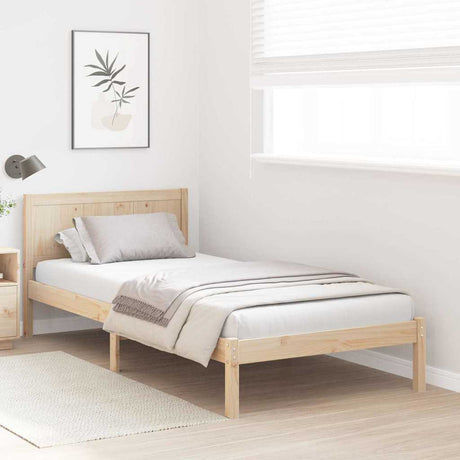 Vidaxl bedframe bruin 90 x 200 cm massief grenenhout