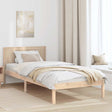 Vidaxl bedframe bruin 75 x 190 cm massief grenenhout