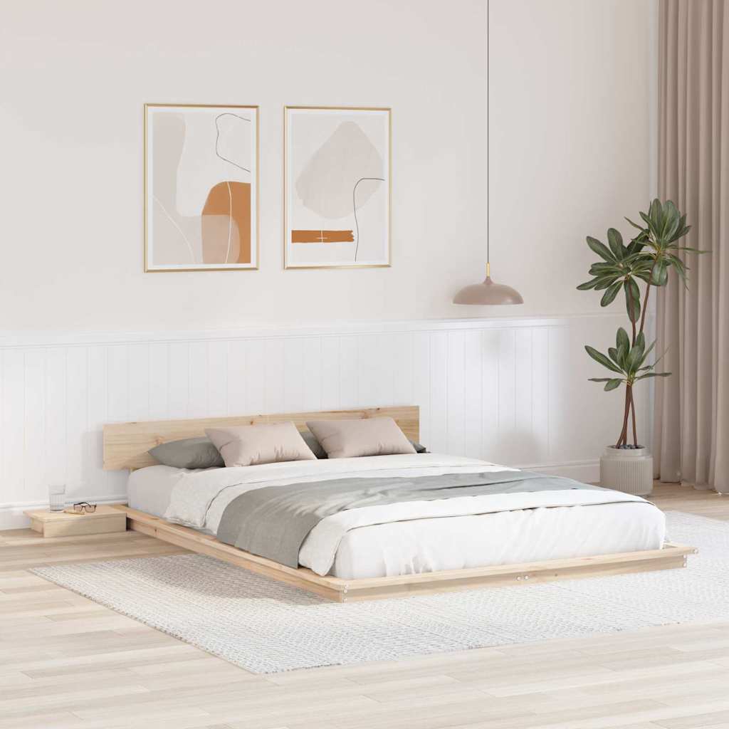 Vidaxl bedframe bruin 140 x 200 cm hout